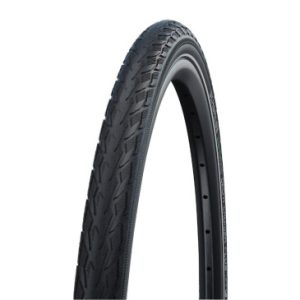 Pneu Vtc Urbain 700 X 38 Schwalbe Delta Cruiser Plus Noir Tringle Rigide (40-622) Renfort Green Guard Flanc Reflex