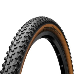 Pneu VTT 29 X 2.20 Continental Cross King Protection Renfort Noir Flanc Marron Tubeless Ready Tringle Souple (55-622)