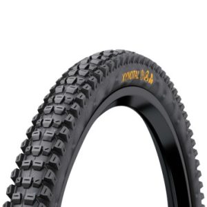 Pneu VTT Gravity 27.5 X 2.40 Continental Xynotal Downhill Super Soft Renfort Flanc Apex Noir Tubeless Ready Tringle Souple (60-584) (650b) Terrain Dur et Sec Compatible Vae