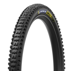 Pneu VTT Gravity 27.5 X 2.40 Michelin Dh16 Racing Line Noir Stickers Bleu/jaune Tubeless Ready Tringle Souple (61-584)