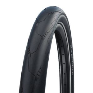 Pneu VTT Suv / VAE Vélo Electrique 28 X 1.50 Schwalbe Super Moto Slick Noir Tringle Rigide (40-622) Double Defense Flanc Reflex Compatible Vae