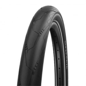 Pneu VTT Suv / VAE Vélo Electrique 29 X 2.40 Schwalbe Super Moto Slick Noir Tringle Rigide (62-622) Double Defense Flanc Reflex Homologue VAE Vélo Electrique E50