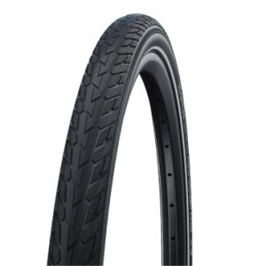 Pneu VTT Urbain 26 X 1.75 Schwalbe Road Cruiser Plus Hs484 Noir Tringle Rigide (47-559) Flanc Reflex