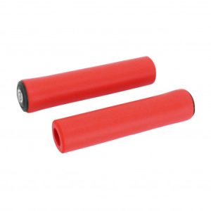 Poignee City/vtt Bike Ribbon Silicone Soft Rouge 22mm L 130mm (Paire)