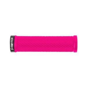 Poignee City/vtt Switch Flow Lock-on Rose Fluo (Paire)