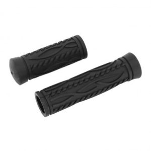 Poignee VTT / City Gravity Rubber Noir L90/120mm (Paire)