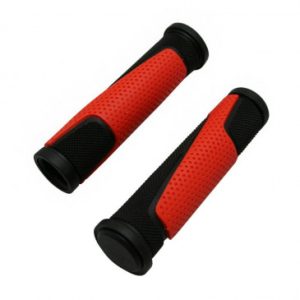 Poignee VTT Progrip 807 Double Densite Open End Noir/rouge Diam 28 125mm (Livre avec Embouts) (Paire)