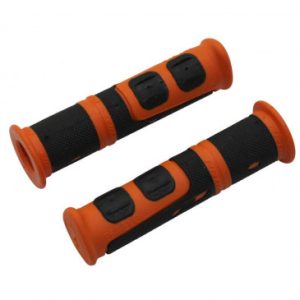 Poignee VTT Progrip 964 Evo Noir/orange Ø22mm L120mm Predecoupe pour 90mm (Paire)