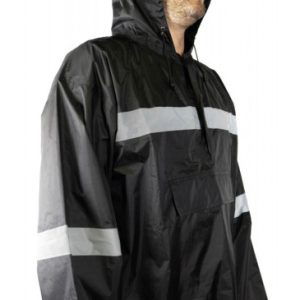 Poncho Anti Pluie Adulte Gravity M/l Noir Waterproof avec Capuche - Taille 1.68 à 1.78m