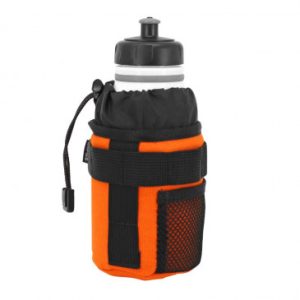 Porte Bidon Emfiss Noir-orange pour VAE Vélo Electrique Fixation Potence et Cintre