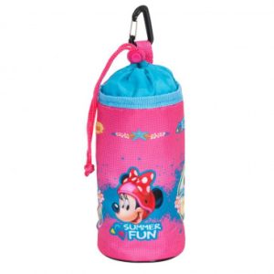 Porte Bidon Souple Enfant Disney Minnie Rose avec Fixation Cintre Par Velcro