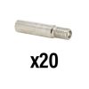 Prolongateur/extension de Valve Clapet Anti Retour Compatible Trottinette Diam 8 Mm Longueur 33 Mm (Vendu Par 20)