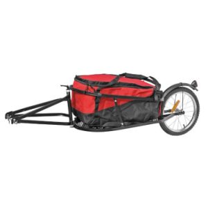 Remorque Velo à Bagage Maxi 27kgs (Dimension Chargement L60xl35xh28) avec Roue 16'' Fixation Blocage Rapide Roue Ar (50 Litres) Structure Acier - Poids Total 7.6kgs