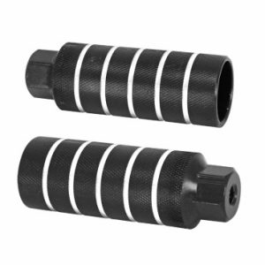 Repose Pied Bmx Alu Diam 36 Mm Noir Long 100 Mm pour Axe de 3/8 (Paire)