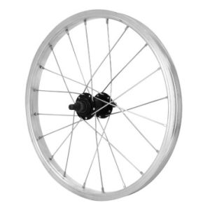 Roue City Patin 16" X 1.75 Avant Jante Alu Moyeu Acier Noir 85 Mm Axe Plein (Etrto 305x20)