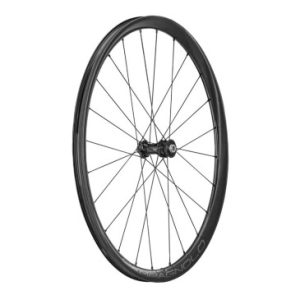 Roue Gravel Disque 700 Campagnolo Levante Avant Noir Centerlock Tubeless Ready Axe Traversant 12/100 24 Rayons Jante 25c