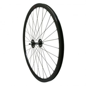 Roue Route / Fixie Patin Gravity Noir Avant avec Ecrous Jante 17c Profil 28mm