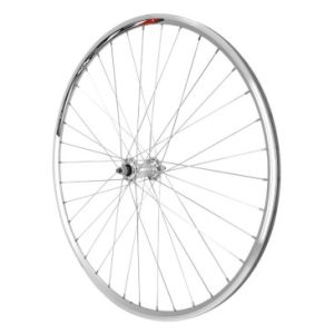 Roue Route Patin 700 Elan Cfx Argent avec Ecrous Avant Moyeu Alu 32 Rayons Galva Jante 13c