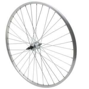 Roue Vtc / City Patin 700 X 28 - 35 Arriere Jante et Moyeu Alu Axe Plein Roue Libre 7/6v (Vendu avec Ecrou 10x100) Jante 19c