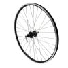 Roue Vtc Disque / Patin Blocage 700 X 35 - 28" M240 Arriere Noir Moyeu Shimano M475 Cassette 11/10/9v Disque 6 Trous Jante 19c 32 Rayons Inox - Resiste 140kgs