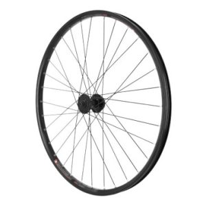 Roue Vtc Disque / Patin Blocage Kargo / VAE Vélo Electrique / E-bike / Longtail Moyeu Velox Arriere Noir Double Paroi avec Oeillets Disque 6 Trous Cassette 11/10/9v (Renforce) Jante 25c 32 Rayons Noirs