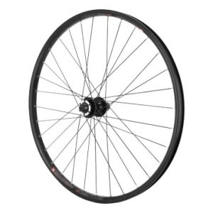 Roue Vtc Disque / Patin Blocage Sur Kargo / VAE Vélo Electrique / E-bike / Longtail Moyeu Velox Avant Noir Double Paroi avec Oeillets Disque 6 Trous (Renforce) Jante 25c 32 Rayons Noirs