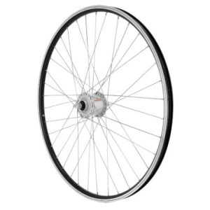 Roue Vtc Patin 700 X 35 - 28" Er10 Noir Avant Double Paroi Moyeu Shimano Argent Dynamo 6 Volt-3w (Eclairage Avant et Arriere) Moyeu Ecrou Jante 19c