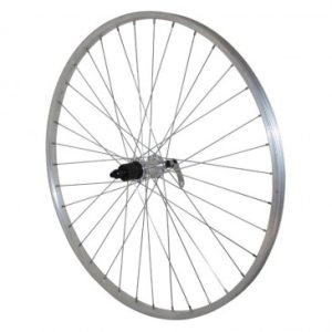 Roue Vtc Patin Blocage 700 X 35 - 28" Alu Arriere Moyeu 500 Cassette Shimano 9/8v Jante 19c