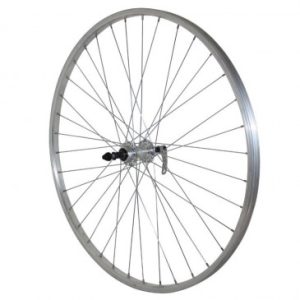 Roue Vtc Patin Blocage 700 X 35 - 28" Alu Arriere Moyeu Alu Roue Libre 7/6v Jante 19c