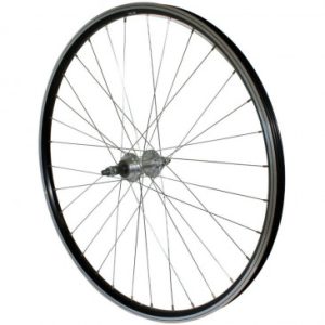 Roue Vtc Patin Blocage 700 X 35 - 28" Gravity Arriere Alu Noir Double Paroi Moyeu Alu Axe Plein Roue Libre 7/6v