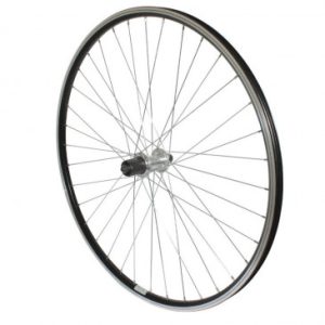 Roue Vtc Patin Blocage 700 X 35 - 28" Gravity Arriere Alu Noir Double Paroi Moyeu Alu Cassette 9/8v