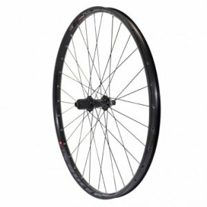 Roue VTT Disque 29" Trucky 30 Boost Tubeless Ready Arriere Centerlock Noir Moyeu Shimano Mt400 11/10v Axe Traversant 12/148 Jante 30c 32 Rayons