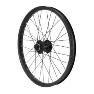 Roue VTT Disque Blocage 20" Trucky Cargo / VAE Vélo Electrique / E-bike / Longtail Avant Noir Double Paroi Disque 6 Trous (Renforce) Jante 30c 32 Rayons Diametre 2.3mm