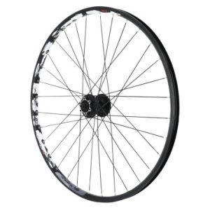 Roue VTT Disque Blocage 26" Karma Avant Noir Double Paroi Œillet Moyeu Shimano M475 Disque 6 Trous Noir Rayons Noirs 32 Rayons Jante 21c