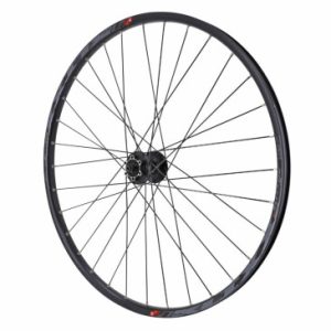 Roue VTT Disque Blocage 27.5" Klixx Tubeless Ready Avant Noir Moyeu Shimano M475 Disque 6 Trous Rayons Renforces en 2.2mm pour VAE Vélo Electrique - Jante 23c 32 Rayons All Mountain