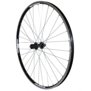 Roue VTT Disque / Patin Blocage 29" Combo Arriere Noir Renforce Moyeu Shimano 3050 Centerlock Cassette 10/9/8v (Jante Double Paroi avec Oeillets-rayonnage Inox) Jante 19c 32 Rayons