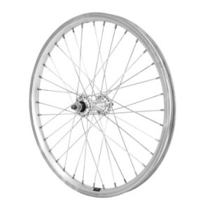 Roue VTT Patin 20" Er10 Avant Double Paroi Moyeu Alu Axe Plein (Vendu avec Ecrou 9x100) Jante 19c