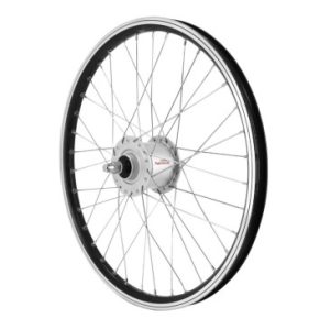 Roue VTT Patin 20" Er10 Avant Noir Moyeu Shimano Dynamo Axe Plein Dh-c3000 6v/3w Jante 19c (Pour Eclairage Avant et Arriere)