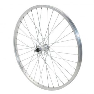 Roue VTT Patin 24" Alu Avant Moyeu Alu Axe Plein (Vendu avec Ecrou 9x100) Jante 21c