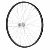 Roue VTT Patin 26" M110 Avant Noir Moyeu Argent Alu Axe Plein (Vendu avec Ecrou 9x100) Jante 21c