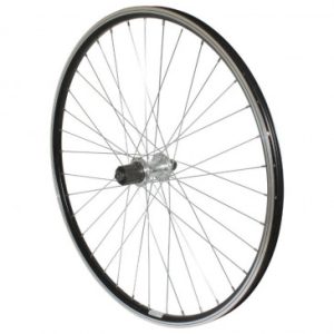 Roue VTT Patin Blocage 26" Gravity Arriere Noir Double Paroi Moyeu Alu Cassette 9/8v