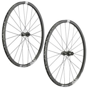 Roues Gravel Disque 700 Dt Swiss G1800/25 Gravel Spline Tubeless Ready Centerlock Axe Traversant 12/100 et 12/142mm Cassette Shimano 11/10v Noir (Hauteur Jante 25mm) (Vendu à La Paire)