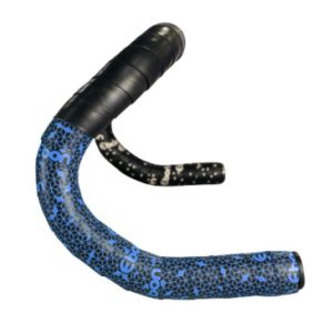 Ruban de Guidon / Cintre Gravity Ebon Noir Degrade Bleu avec Bouchons (Confortable Epaisseur 2.6mm)