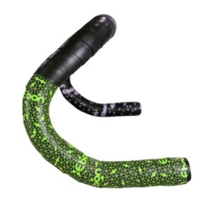 Ruban de Guidon / Cintre Gravity Ebon Noir Degrade Vert avec Bouchons (Confortable Epaisseur 2.6mm)