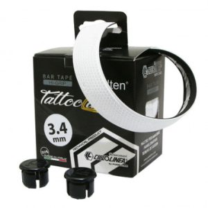 Ruban de Guidon / Cintre Hi Grip Tatoo Confort Max Blanc 3.4mm avec Bouchons