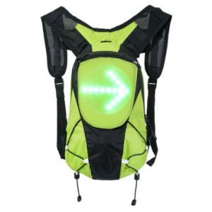 Sac à Dos avec Signalisation Integree 48 Leds avec Indicateur Direction et Telecommande Cintre Sans Fil (H12xl12cm) - Capacite 5l - Rechargeable Usb