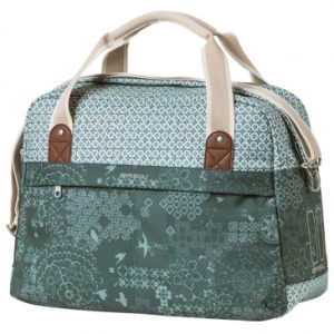 Sac à Main Velo Basil Boheme 18l Vert Foret Fixation Rapide Hook-on Sur Porte Bagage Avant/arriere (44x17x31cm)