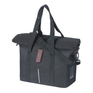 Sac à Main Velo Basil City 8-11l Noir Etanche Fixation Klickfix Non Inclus Ou Crochet Hook