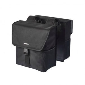 Sacoche Arriere Velo Double Basil Go 32l Noir Fixation Velcros Sur Porte Bagage