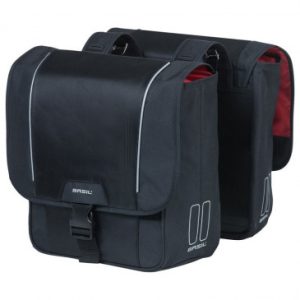 Sacoche Arriere Velo Double Basil Sport Design 32l Noir 100% Waterproof (35x15x43 Cm)